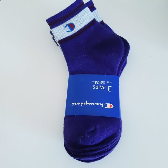Champion Ankle Socks 3 Pack Purple - Picture 1 of 6